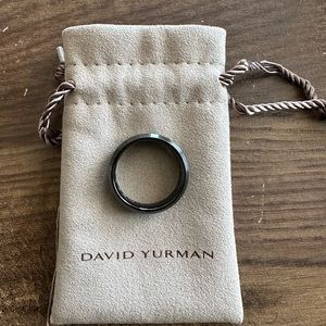 Men’s Beveled Band Ring in Black Titanium